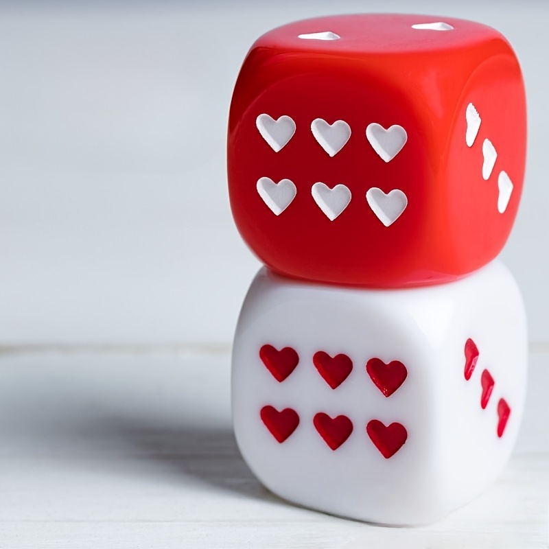 Romantic Heart-Shaped Large Dice for Valentine's Day